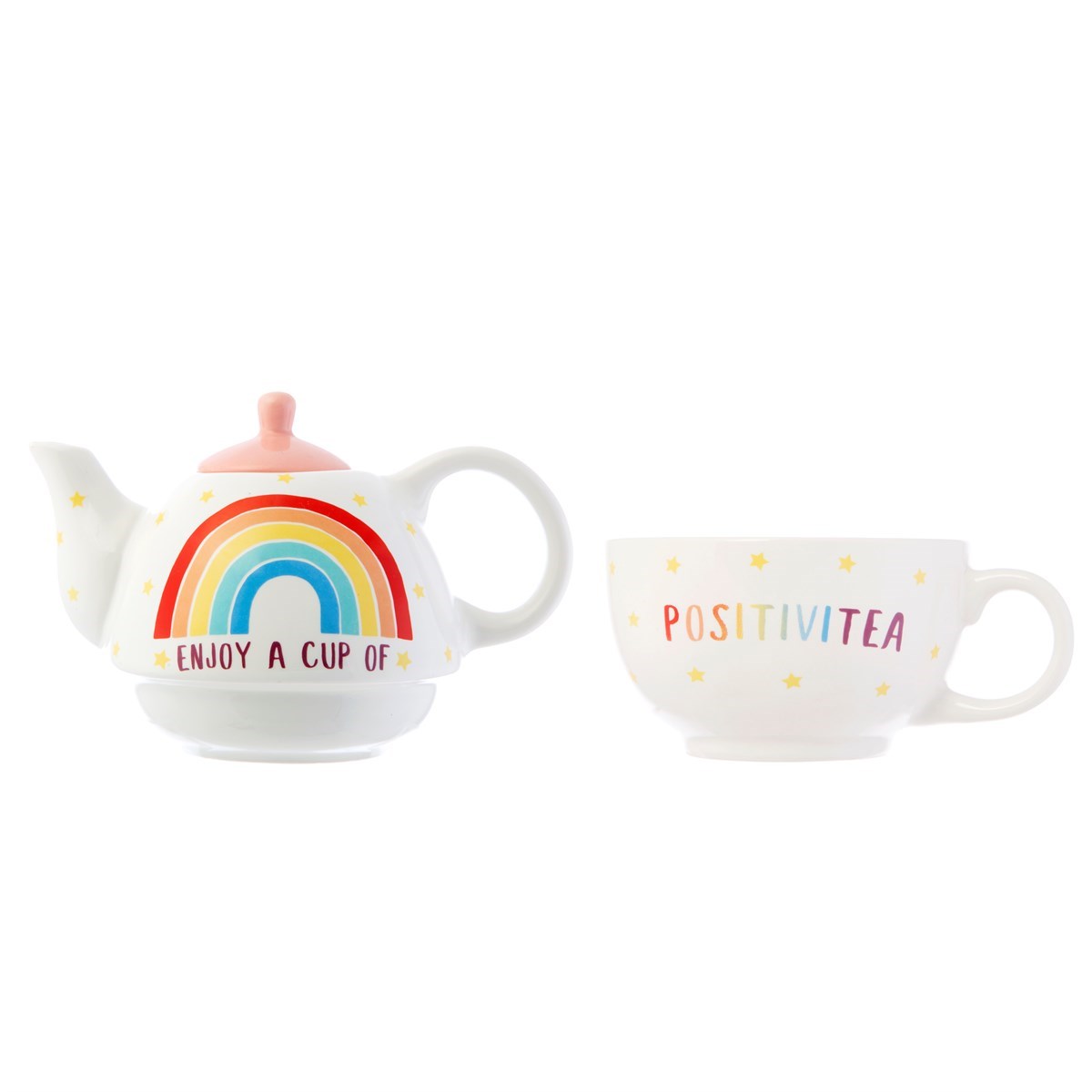 Rainbow Positivitea Tea For One Teapot