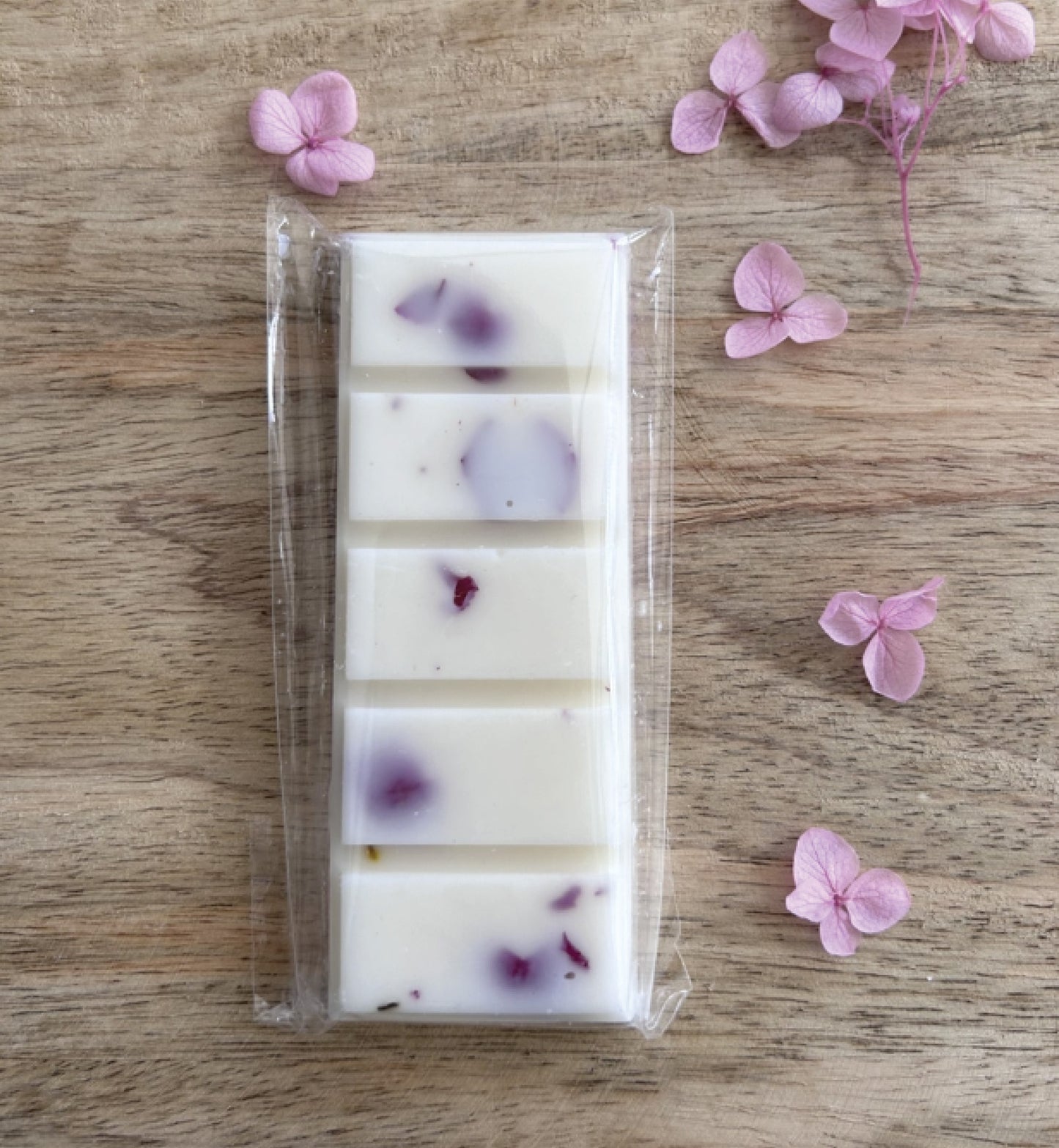 Pink Peony & Cotton Flower - Luxury Botanicals 50g Soy Wax Melt Snap Bar