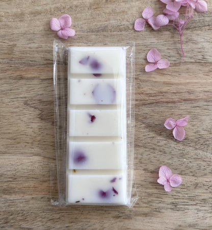 Pink Peony & Cotton Flower - Luxury Botanicals 50g Soy Wax Melt Snap Bar